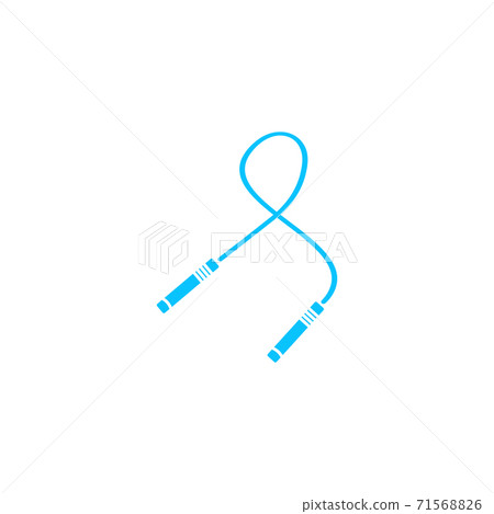 Jumping rope icon flat Jumping rope icon flat 71568826