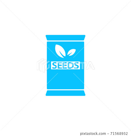 Seed sack icon flat 71568932