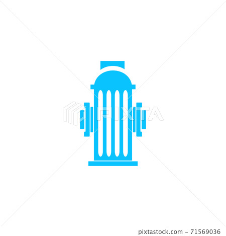Fire hydrant icon flat Fire hydrant icon flat 71569036