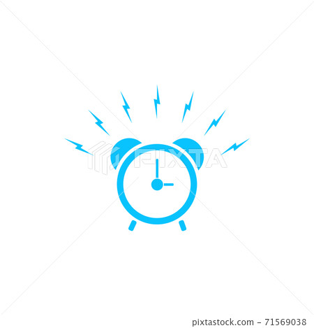 Alarm clock icon flat 71569038