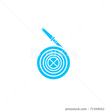 Water hose icon flat 71569042