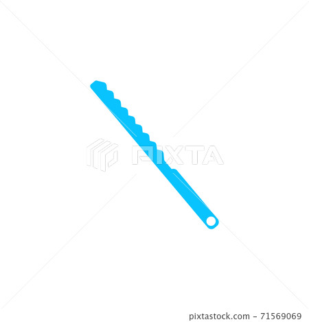 Bread knife icon flat. Bread knife icon flat. 71569069