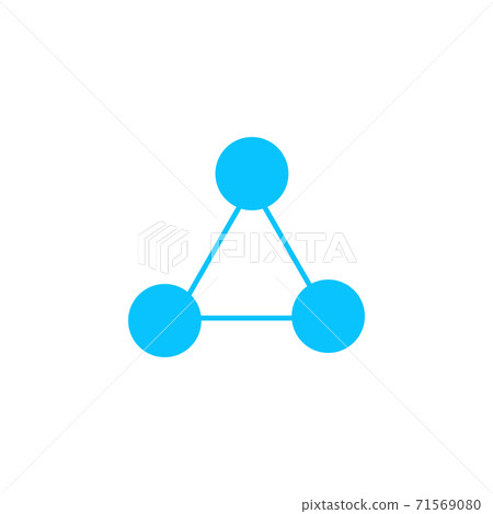Molecule icon flat. 71569080
