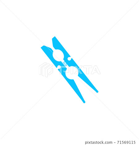 Clothespin icon flat. Clothespin icon flat. 71569115