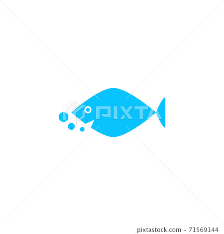 Fish icon flat. Fish icon flat. 71569144