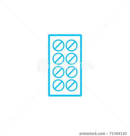 Pills icon flat. 71569183