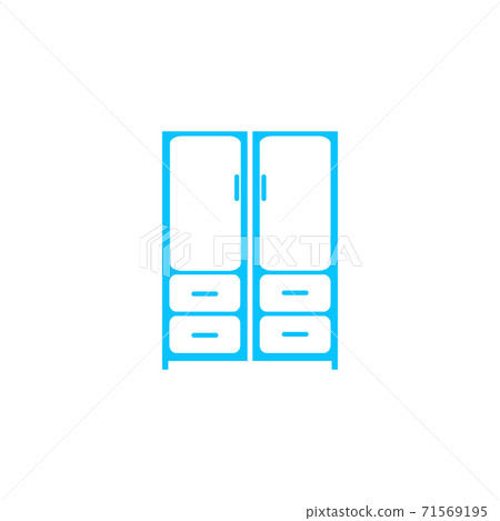 Cupboard icon flat. 71569195