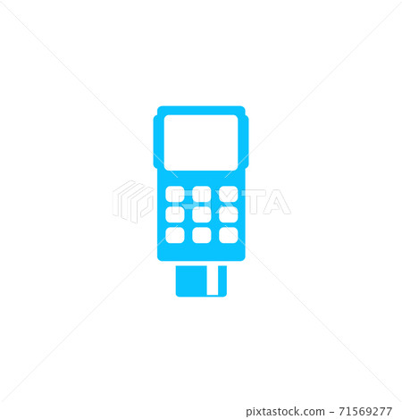 Credit card terminal icon flat. Credit card terminal icon flat. 71569277