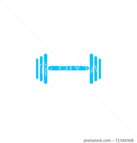 Barbell icon flat. 71569306