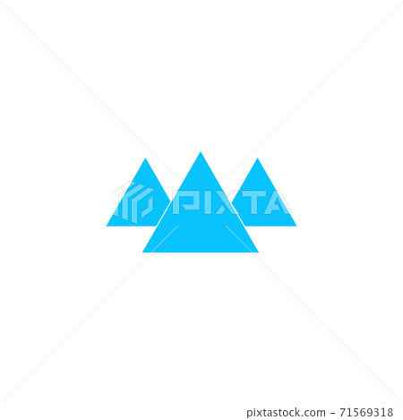 Pyramid icon flat. - Stock Illustration [71569318] - PIXTA
