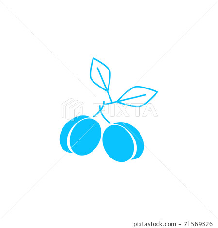 Plum icon flat. Plum icon flat. 71569326