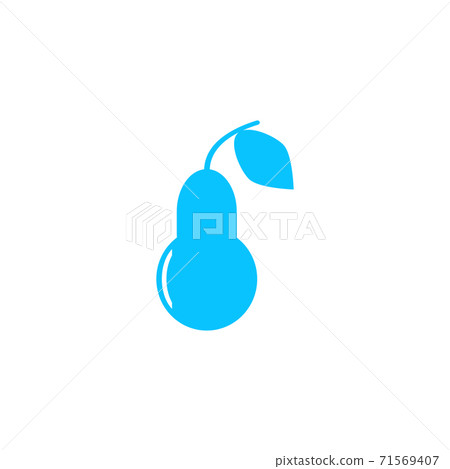 Pear icon flat. Pear icon flat. 71569407