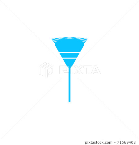 Garden rake icon flat. Garden rake icon flat. 71569408