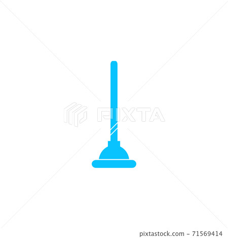 Toilet Plunger icon flat. Toilet Plunger icon flat. 71569414