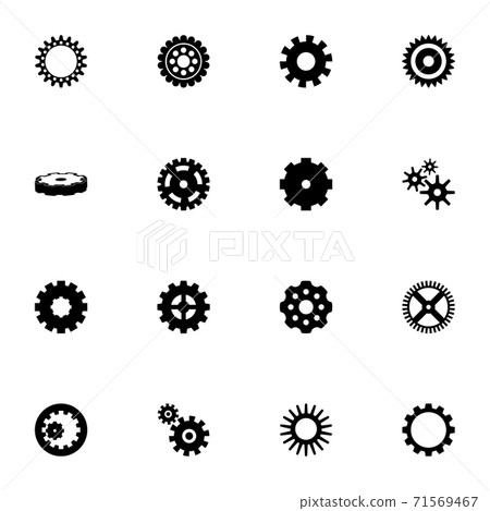 Gear icon - Expand to any size - Change to any colour. Perfect Flat Vector Contains such Icons as settings wheel, cogwheel, handover, clock or bicycle mechanism, setup or options cog and more. 71569467