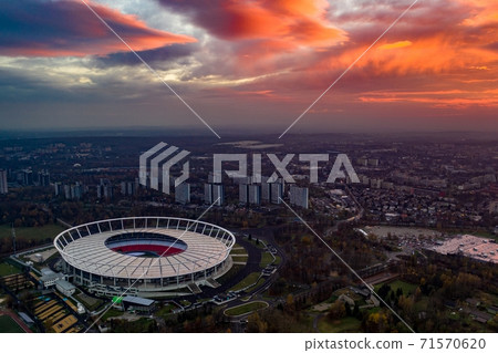 stadium, aerial, drone 71570620