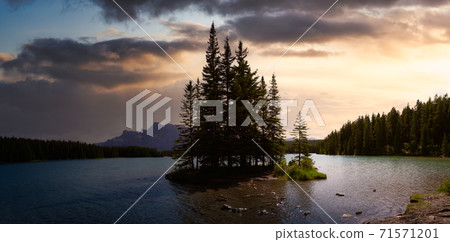 Beautiful View of Two Jack Lake 71571201