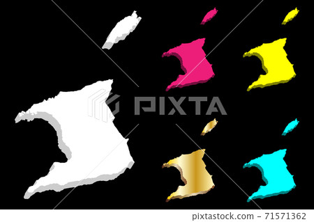 3D map of Trinidad and Tobago 3D map of Trinidad and Tobago 71571362
