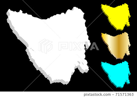 3D map of Tasmania 71571363