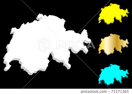 3D map of Switzerland 3D map of Switzerland 71571365