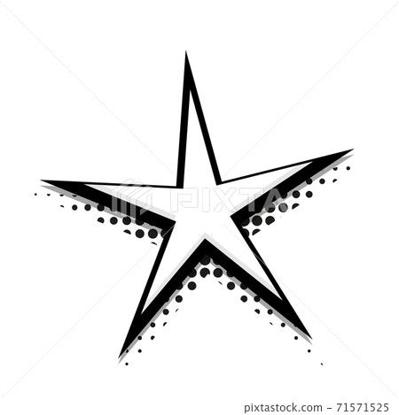 Vector modern halftone star icon on white background. 71571525