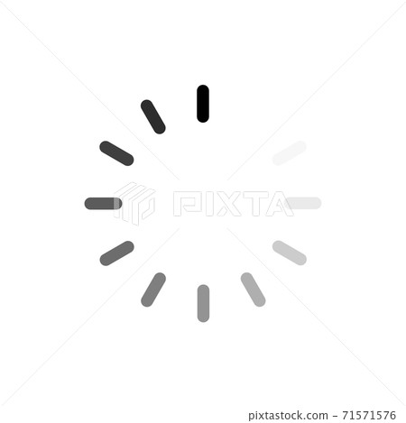 Vector loading black icon on white - Stock Illustration [71571576] - PIXTA