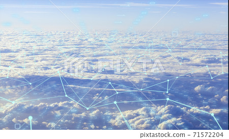 Image of background image digitized in a big city by cloud 5G IoT 71572204