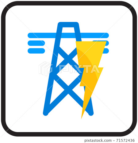 high electrical tower flat icon design 71572436