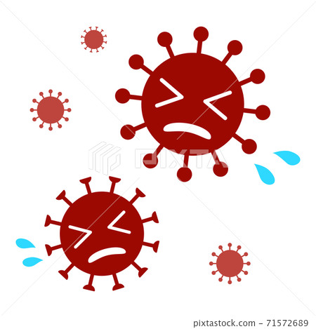 Crying face virus (red) Crying face virus (red) 71572689
