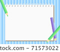 Sketchbook and colored pencil frames 71573022