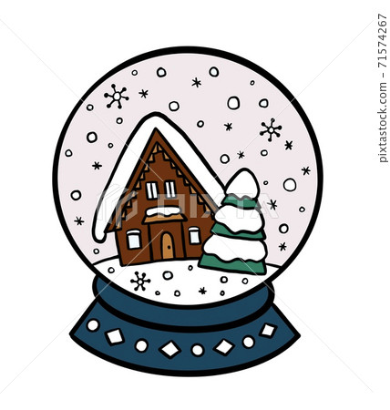 雪穹頂插圖/房屋/顏色 71574267