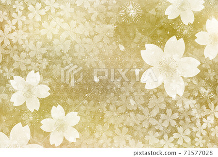 櫻花日本圖案新年賀卡背景 71577028