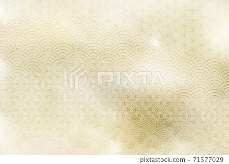 日式新年賀卡水彩背景 71577029
