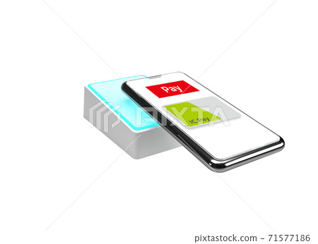 Image of electronic payment with smartphone 71577186