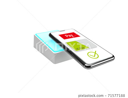 使用智能手機進行電子支付的圖像 71577188