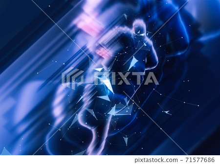 A businessman who runs with the concept of business A businessman who runs with the concept of business 71577686