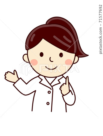 Female healthcare professional explaining the points Female healthcare professional explaining the points 71577692