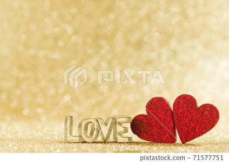 Wooden hearts and word love 71577751