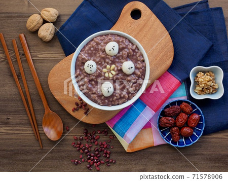 Korean traditional food red bean porridge Korean traditional food red bean porridge 71578906