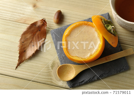 柿子佈丁和柿子茶一整個(頂視圖) 柿子佈丁和柿子茶一整個(頂視圖) 71579011