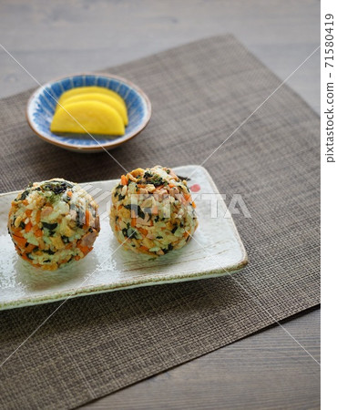 Asian food rice balls Asian food rice balls 71580419