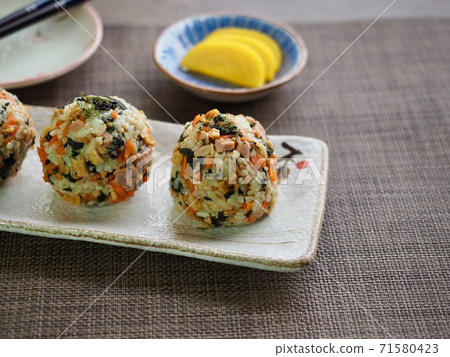 Asian food rice balls Asian food rice balls 71580423