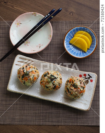 Asian food rice balls Asian food rice balls 71580424