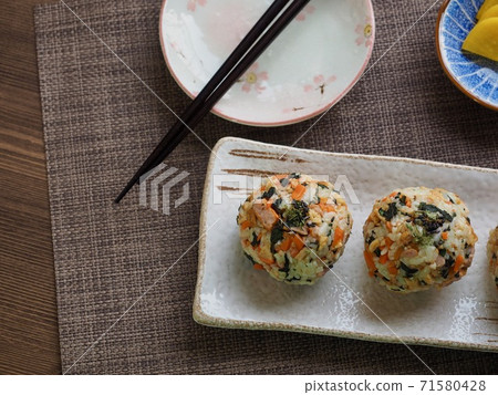 Asian food rice balls Asian food rice balls 71580428