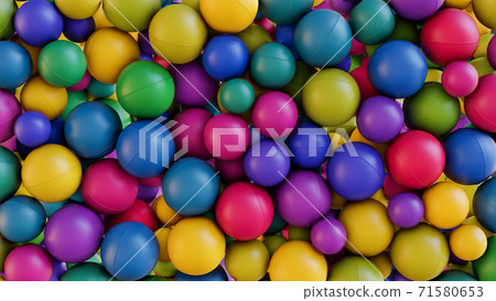 Abstract background of colored plastic balls 71580653