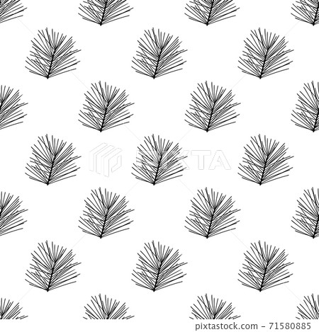 Floral seamless pattern. Isolated on white background. Vector stock illustration. 71580885