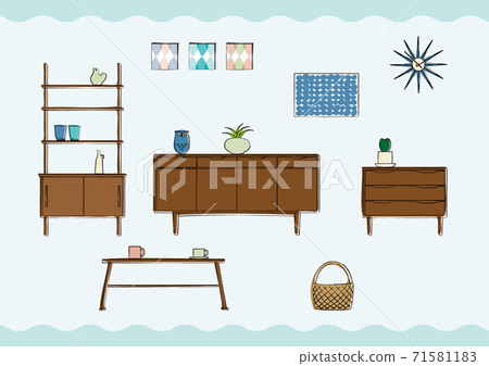 Scandinavian furniture interior 71581183