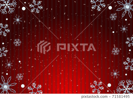 Snowflake confetti red stripe background - Stock Illustration [71581495] -  PIXTA