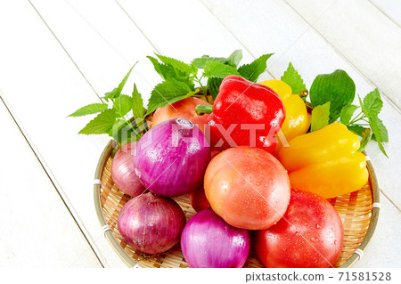 西紅柿,辣椒粉,洋蔥,蔬菜, 西紅柿,辣椒粉,洋蔥,蔬菜, 71581528