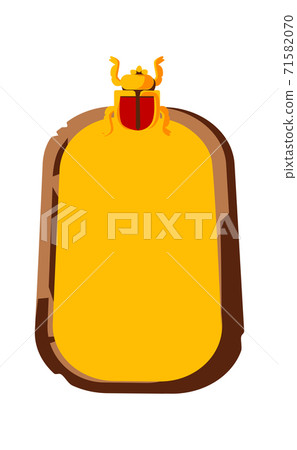 Stone board, clay tablet with scarab beetle Stone board, clay tablet with scarab beetle 71582070